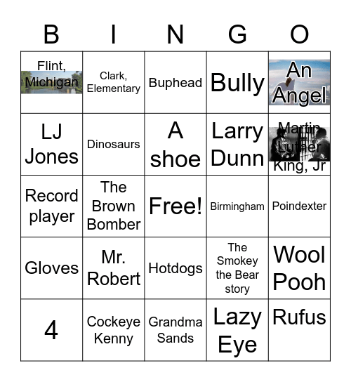 Watsons Go To Birmingham Bingo Card