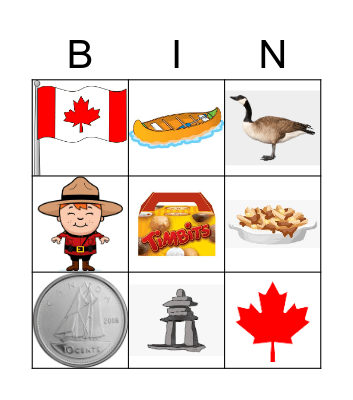 Canada Day BINGO Card