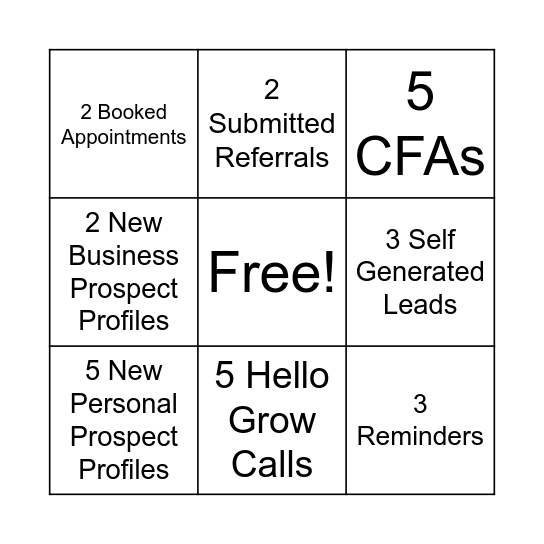 Salesforce BINGO Card