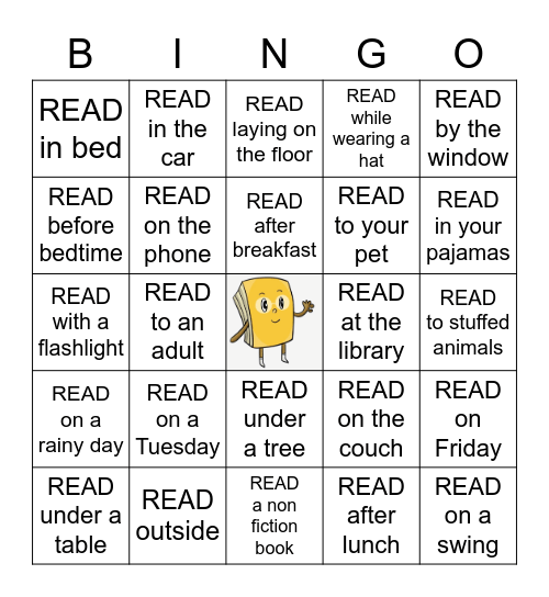 WCS Elementary Summer Reading Bingo Card