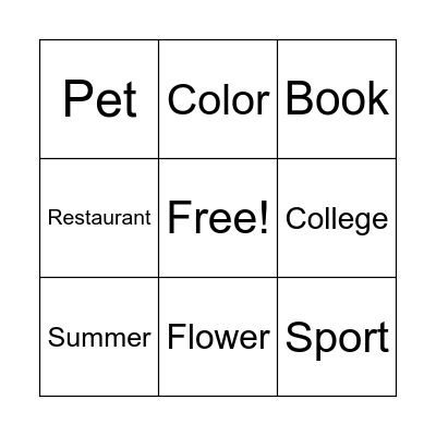 Bingo Card