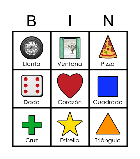 Formas y Figuras Geométricas Bingo Card