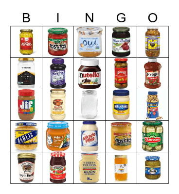 jars! Bingo Card