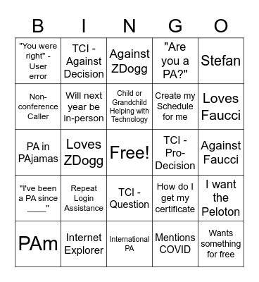 Customer Care Conference Coverage BINGO! Bingo Card