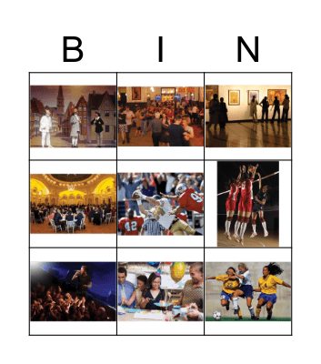 TNF Unit 5 Events Bingo Card