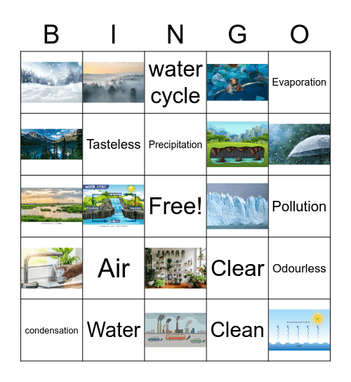 Water Cycle Unit Bingo Card