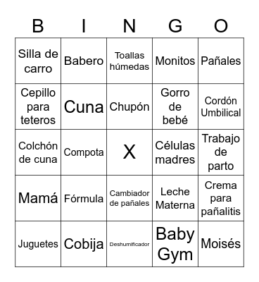Baby Shower de Leonardo Bingo Card