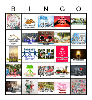 June FUNN Fitness Bingo Card