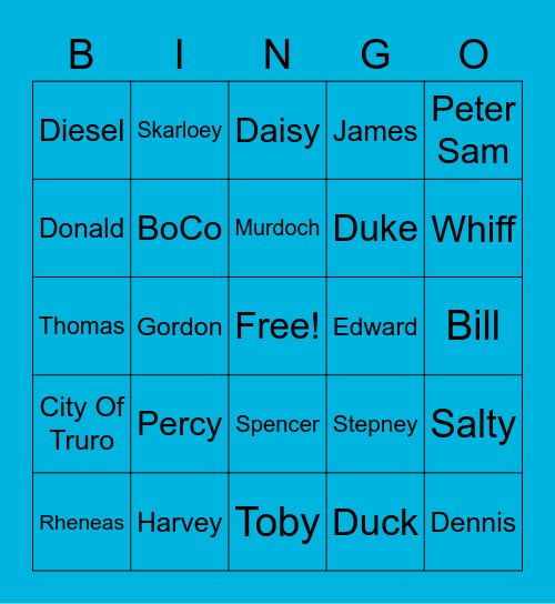Engine Bingo Card