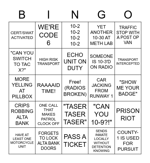 USARRP BINGO CARD Bingo Card