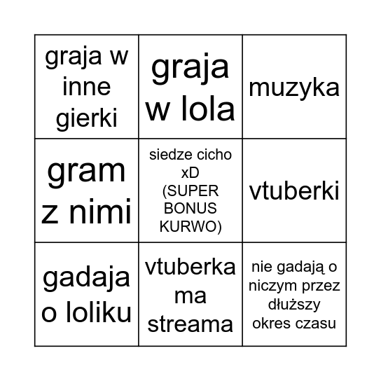 co robią zuzia i dominik na kanale Bingo Card