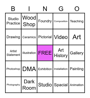 ART I Bingo Card