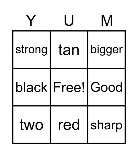The Green Fern Zoo Verb Search Bingo Card