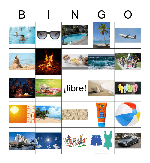 el verano Bingo Card