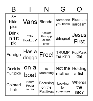 BUMBLE BINGO Card