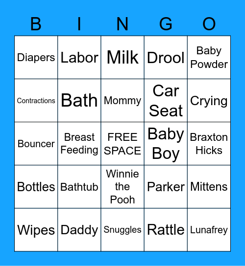 BABY BINGO! Bingo Card