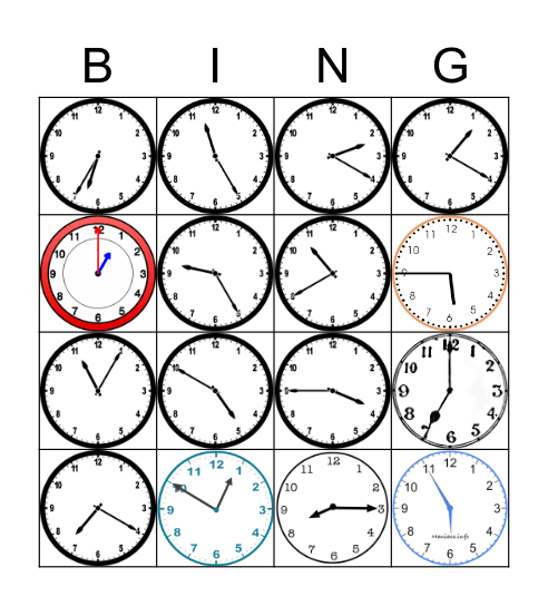 Bingo Time! Bingo Card