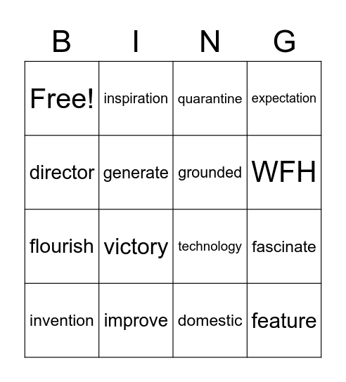 Bingo Test Bingo Card