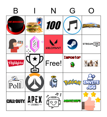 The Kitchen Bingo Card