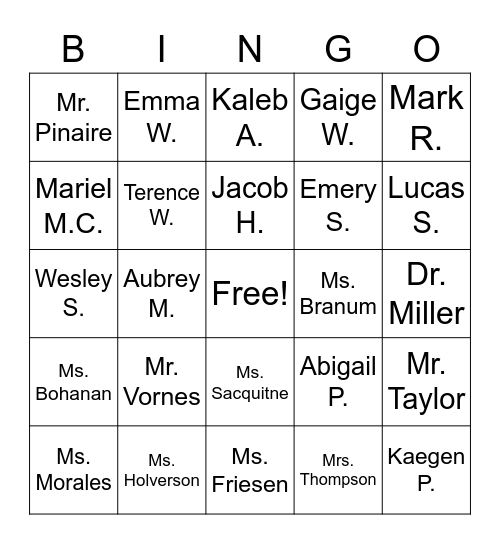Us-2021 Bingo Card