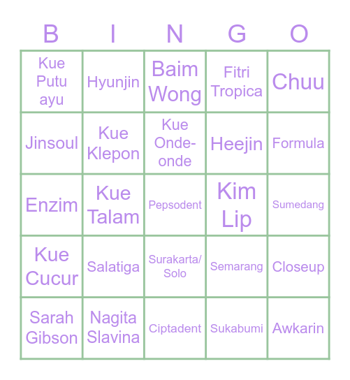 NEILs Bingo Card