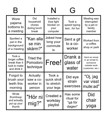 Devfika bingo Card