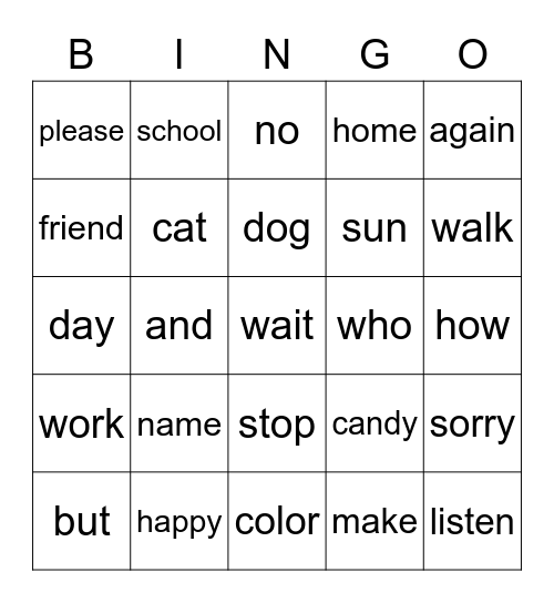 Bingo Card
