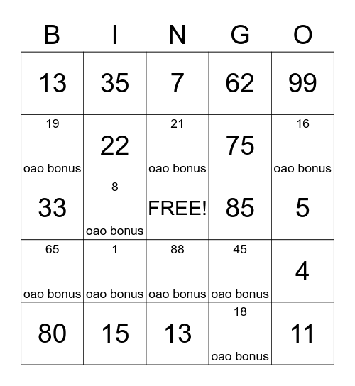 The Outlets at Orange #bingoao Bingo Card