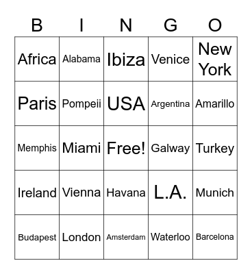 PLACE IN THE TITLE Bingo Card