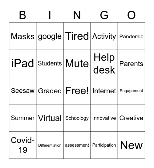 MAXIMIZE GCPS Bingo Card