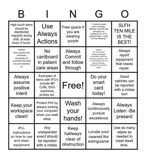IMPORTANT THINGS FOR SUCCESS Bingo Card