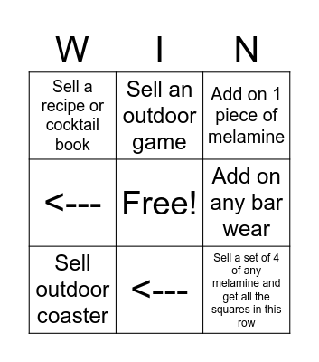 Outdoor Entertaining Bingo Card