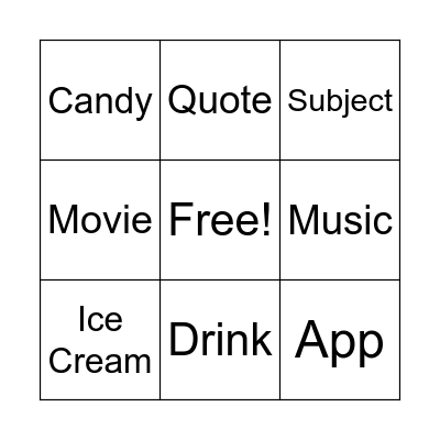 Bingo Card