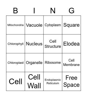 Cell Bingo Card