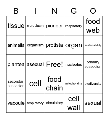 ricardo Bingo Card