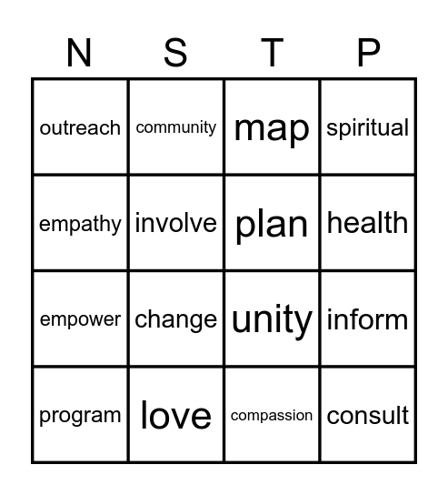 CWTS Bingo Card