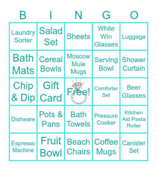 Amanda's Shower Bingo Card