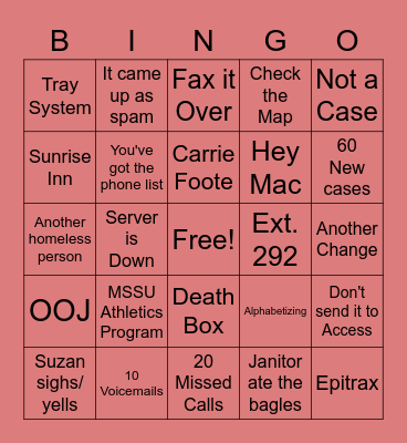 Covid Bingo Card