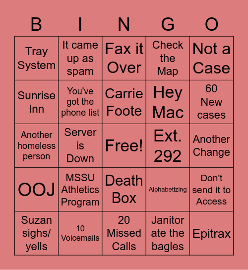 Covid Bingo Card