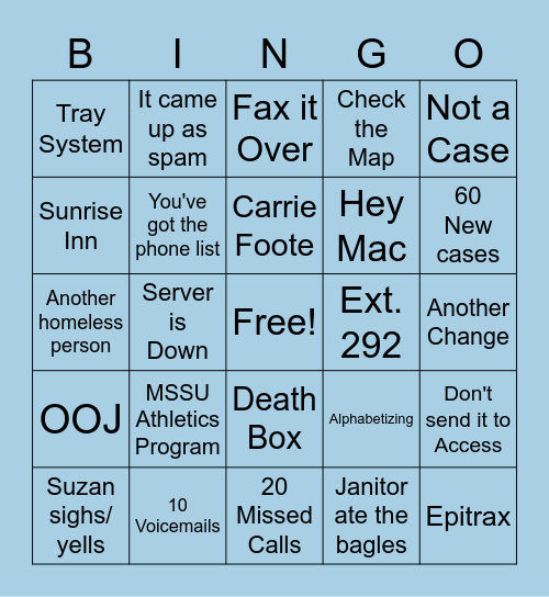 Covid Bingo Card