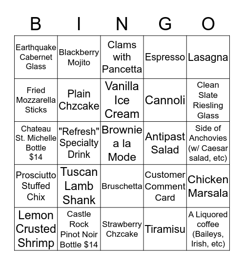 LYN Bingo Card