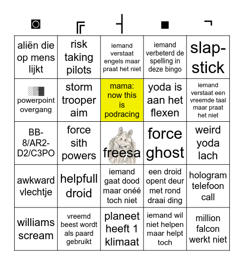 star wars bingo (NL) Bingo Card