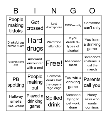 Plants and Fungi Bingo Card