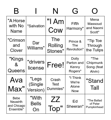 Poppy & Lilah's Birthday Bingo Card