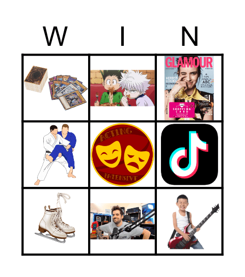 FREE TIME ACTIVITIES Bingo Card