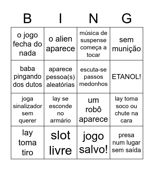 Bingo da Lay! Bingo Card