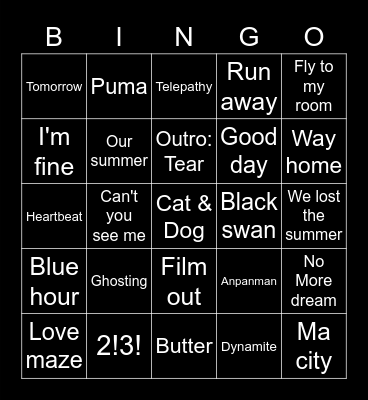 @seokjinnieszs Bingo Card