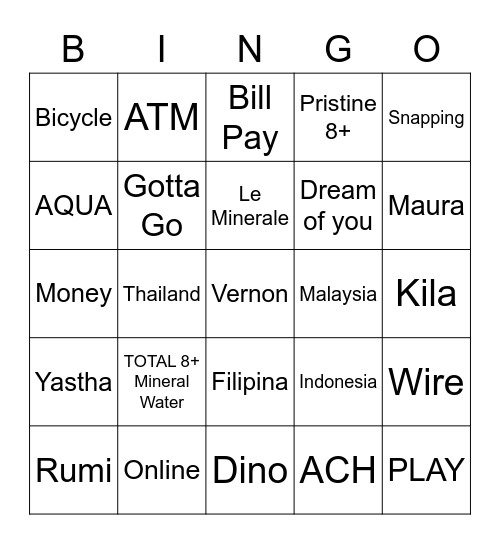 Punya Arumi Bingo Card