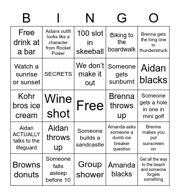 Feral Bingo Card