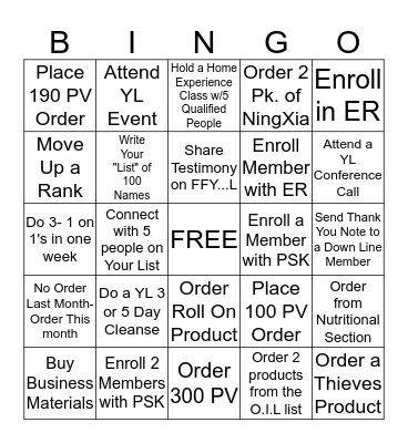 Are You Feeling Lucky?  Bingo Card